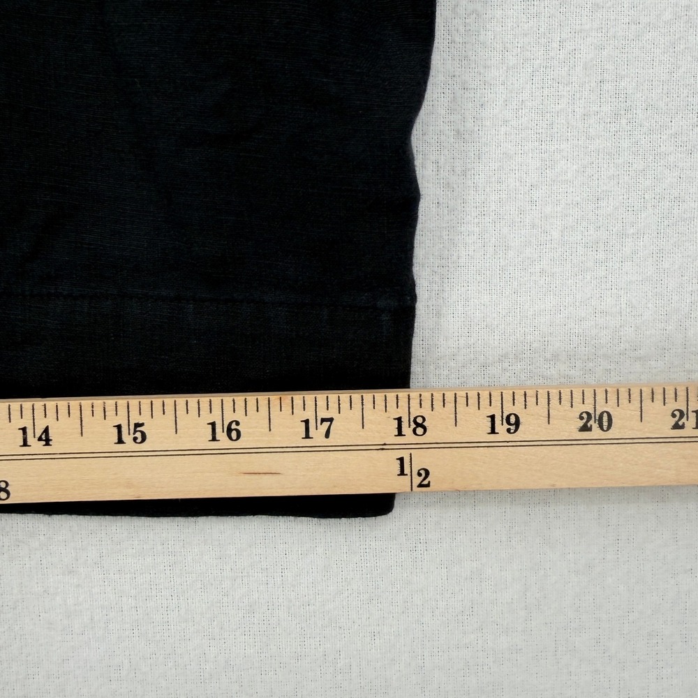 EVERLANE The Linen Drape Top Womens 2 Black Cap Sleeve High Neck Casual Resort - Picture 5 of 13